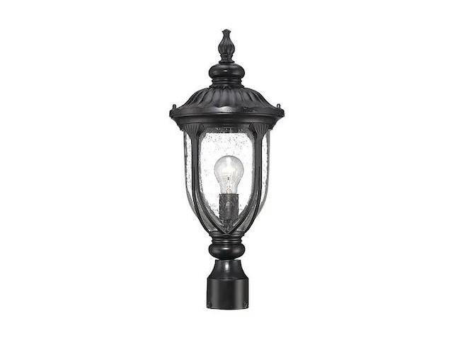 ACCLAIM LIGHTING 2217BK Post Mount Light,Matte Black,1-Light