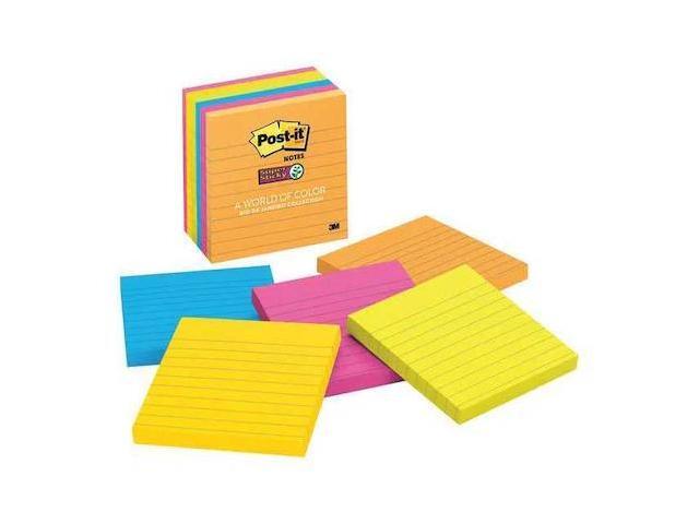 Post-it Super Sticky Notes, 4x4 In., PK6 4' x 4' Rio De Janeiro 675-6SSUC