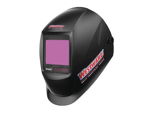WESTWARD 33N557 Auto Dark Welding Helmet, Shade 6-9/9-13, Black