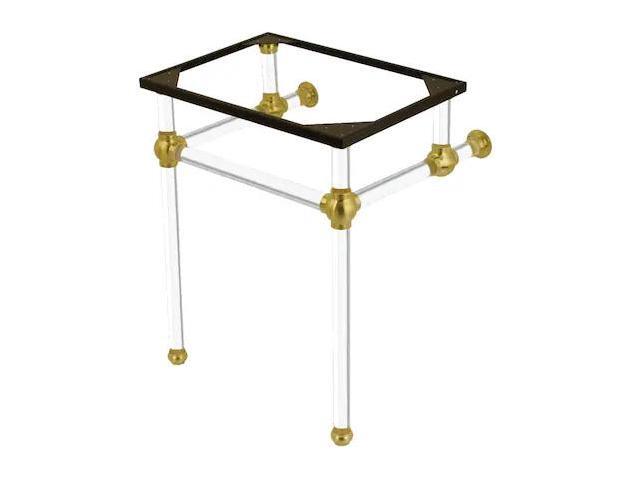 Fauceture VAH242030SB Console Basin Holder with Acrylic Pedestal, Brushed Brass