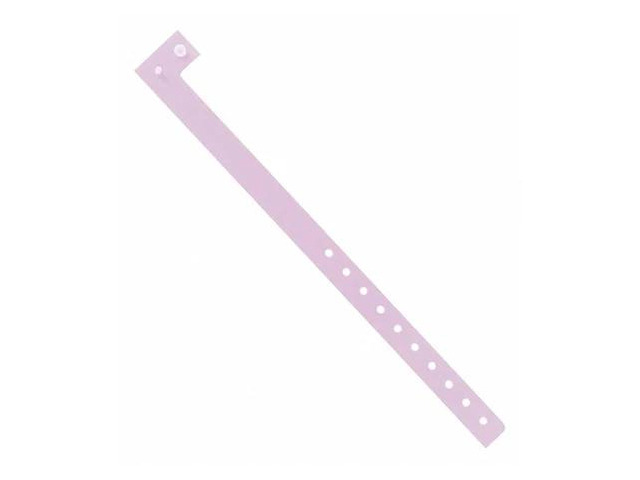 PARTNERS BRAND WR121LV Plastic Wristbands, 3/4' x 10', Lavender, PK500