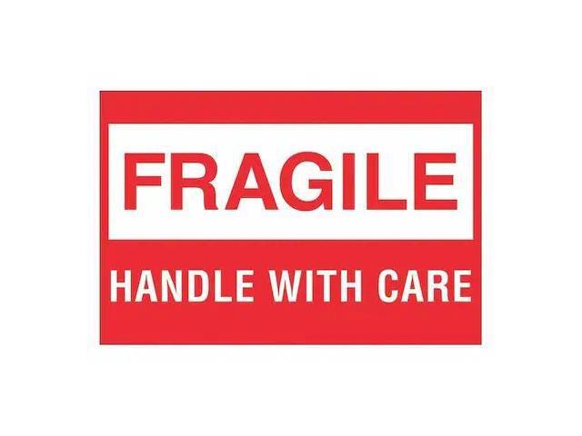 TAPE LOGIC DL1051 Tape Logic Labels, 'Fragile - Handle With Care', 2' x 3',