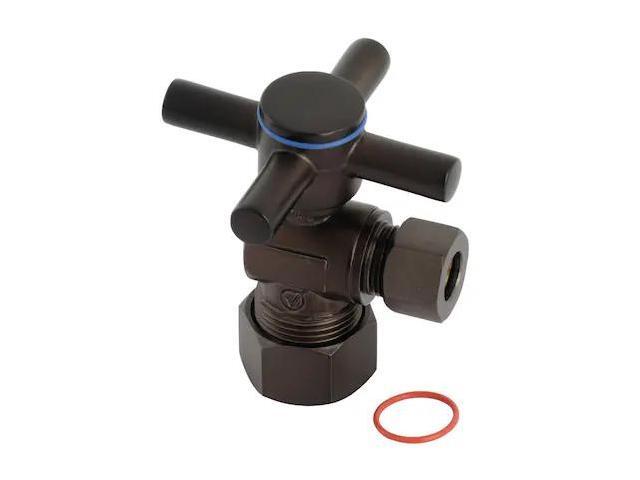 Kingston Brass CC53305DX Concord 5/8' x 3/8' O. D. Comp, Quarter Turn Angle Stop Valve, Oil Rubbed Bronze