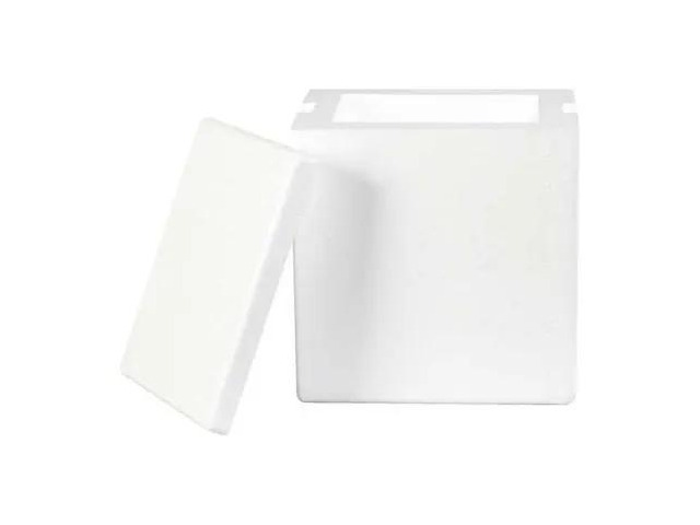 PARTNERS BRAND 209F Insulated Foam Containers, 8' x 6' x 9', White, PK8