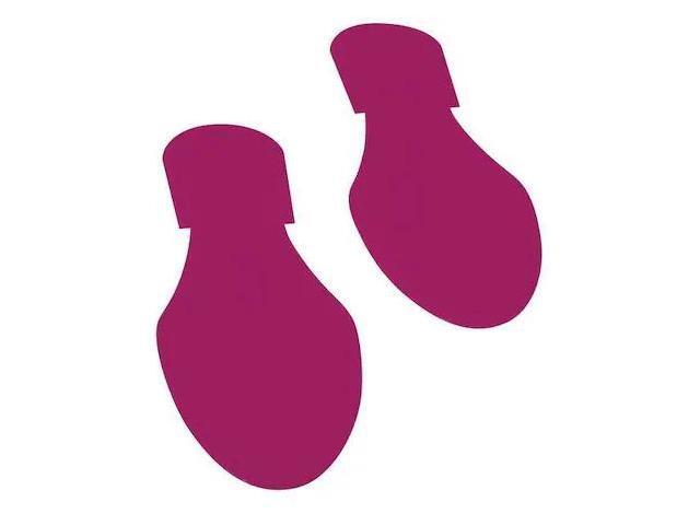 MIGHTY LINE PFTPRT Footprint Floor Marking Tape Vinyl Purple, 3-1/2' W x 9-1/2'