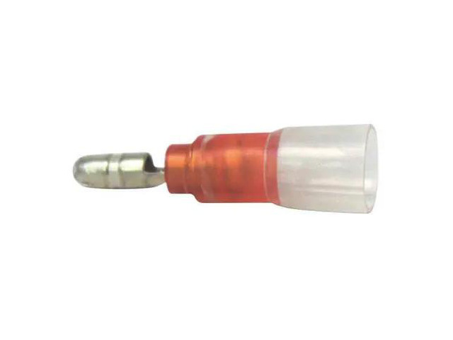 VELVAC 30169 Male Disconnect, Red, 22-18AWG, PK10, Insulation: Full