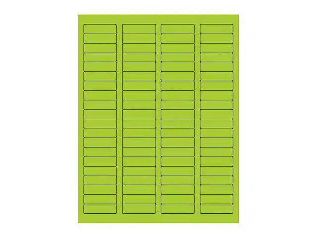 TAPE LOGIC LL170GN Rectangle Laser Labels,1 3/4'x1/2',Fl Green,PK8000