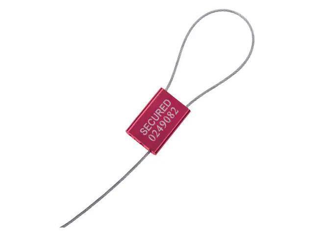 PARTNERS BRAND SE1050R Cable Seals, 1/16' x 12', Red, PK100