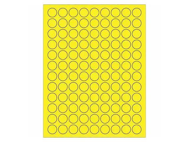 TAPE LOGIC LL190YE Tape Logic Fluorescent Circle Laser Labels, 3/4, TAPE LOGIC LL190YE Tape Logic Fluorescent Circle Laser Labels, 3/4,