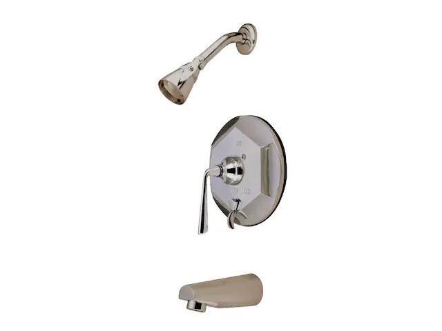 Kingston Brass KB46380ZL Silver Sage ADA Tub and Shower Faucet Satin Nickel
