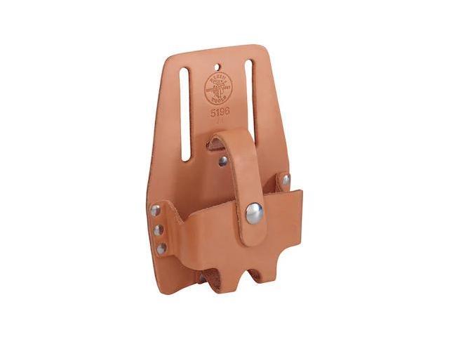 KLEIN TOOLS 5196 Tool Pouch, Tool Holster, Tan, Leather, 1 Pockets