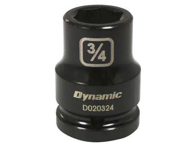 DYNAMIC D020324 3/4' Drive Standard Socket, Black Phosphate, Tools 3/4' Drive 6