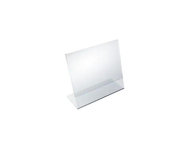 Azar Displays Horizontal Slanted L-Shape Acrylic Sign Holder 10/Pack 112725