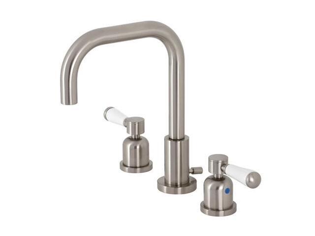 Kingston Brass FSC8938DPL Paris Widespread Bathroom Faucet with Brass Pop-Up, Brushed Nickel