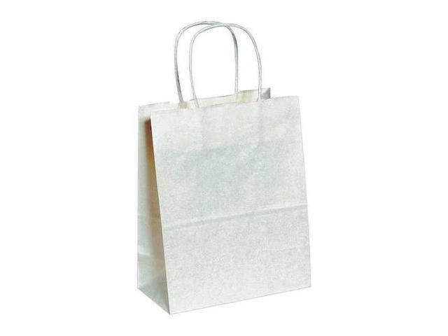 PARTNERS BRAND BGS103W Paper Shopping Bags, 8 x 4 1/2 x 10 1/4, White, PK250