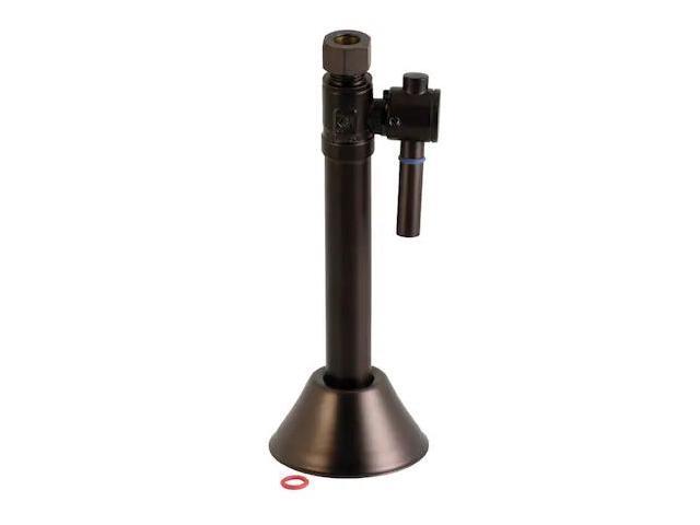 Kingston Brass CC83255DL Vintage 1/2' Sweat x 3/8' O. D. Comp Straight Shut-off Valve with 5' Extension, Oil Rubbed Bronze
