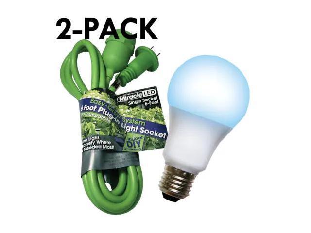 MIRACLE LED 602247 Single Socket Grow Light Cord System & LED Blue Grow Light 4