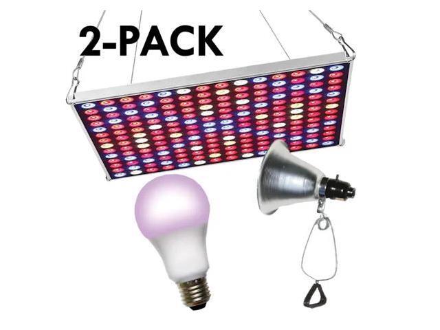 MIRACLE LED 602239 LED Grow Panel & Clamp On Red & Blue Spectrum Grow Light Kit