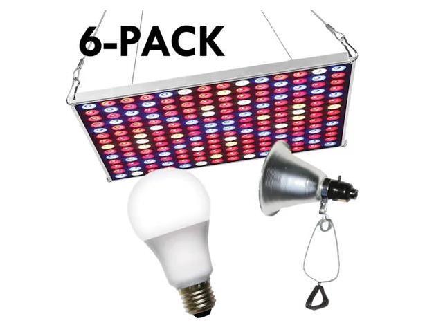 MIRACLE LED 602229 LED Grow Panel & Clamp On LED Full Spectrum Grow Light Kit 18