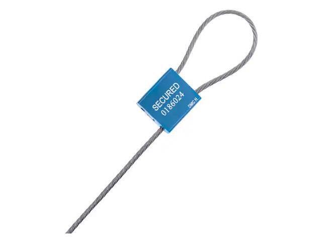 PARTNERS BRAND SE1070BL Cable Seals, 1/8 x 24, Blue, PK50