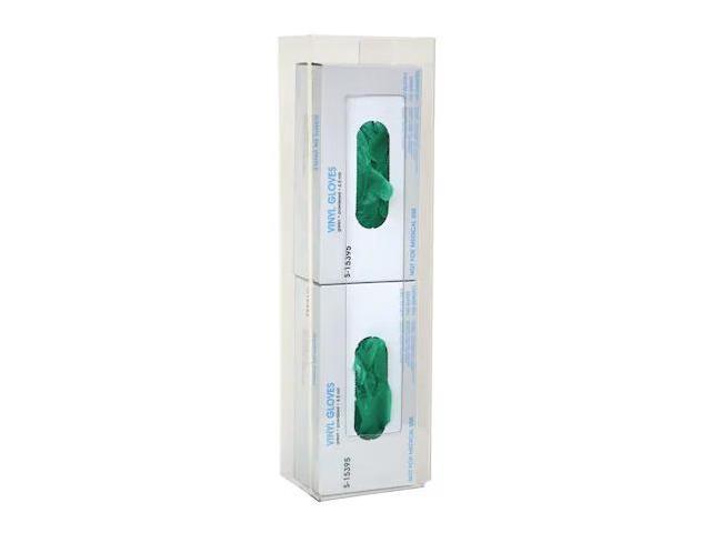 OMNIMED 305351 Double Clear PETG Vertical Mount Glove Box Holder
