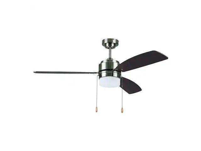 Photos - Fan LITEX INDUSTRIES AU52BNK3L 52 Brushed Nickel Finish Ceiling  Includes