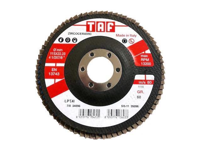 BULLARD ABRASIVES 34096 Zirco-Ceramic Flap Disc 4-1/2x7/8, PK20