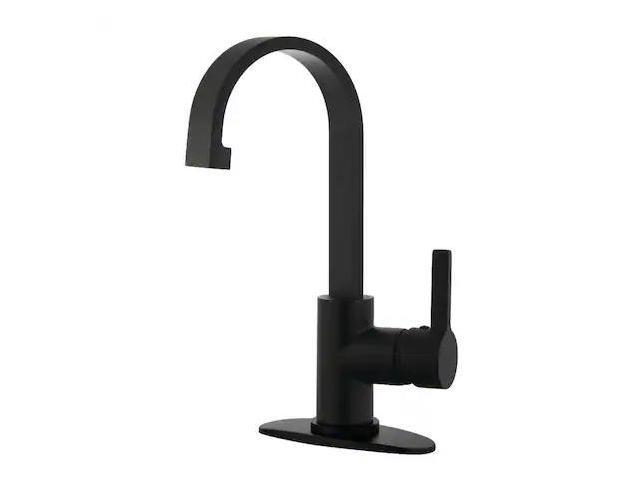 Fauceture LS8210CTL Continental Single-Handle Bathroom Faucet, Matte Black