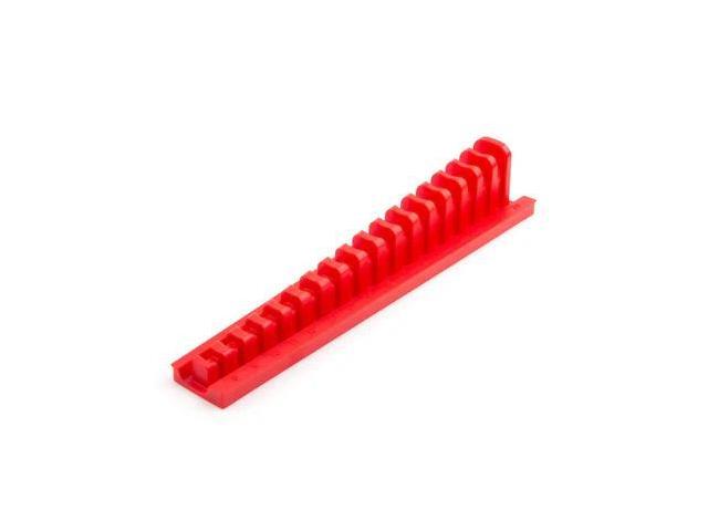 tekton 17-tool 3/8 inch drive crowfoot wrench organizer rack, red (8-24 mm) org26217