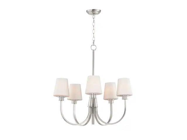 MAXIM LIGHTING 11825SWSN Shelter 5-Light 27' Wide Satin Nickel Chandelier