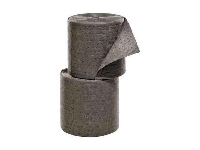 PIG MAT220 Sorbent Roll, 40 gal, 15 in x 150 ft, Universal, Gray, Polypropylene