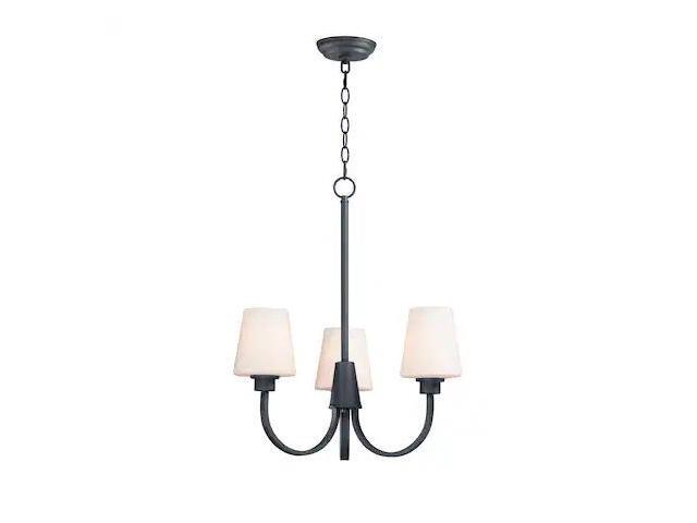 MAXIM LIGHTING 11823SWBK Shelter 3-Light 20' Wide Black Chandelier