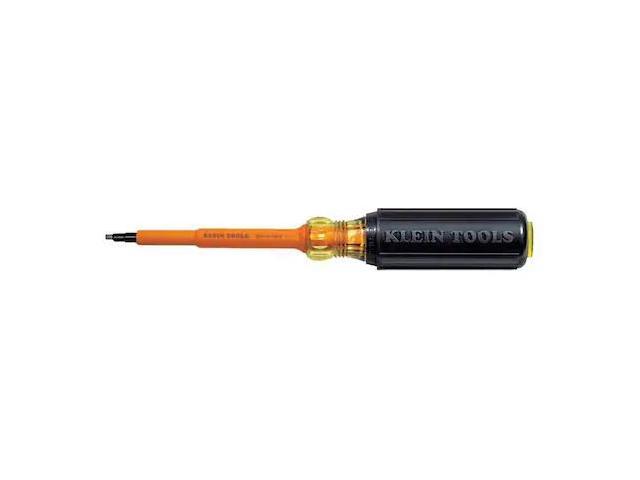KLEIN TOOLS 661-4-INS Insulated Square Screwdriver #1 Round
