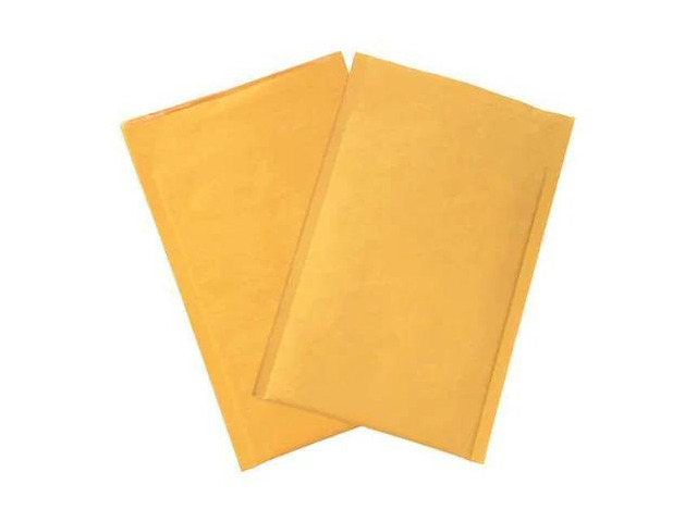 PARTNERS BRAND B853 Heat-Seal Bubble Mailers, No 0, 6' x 10', Kraft, PK250