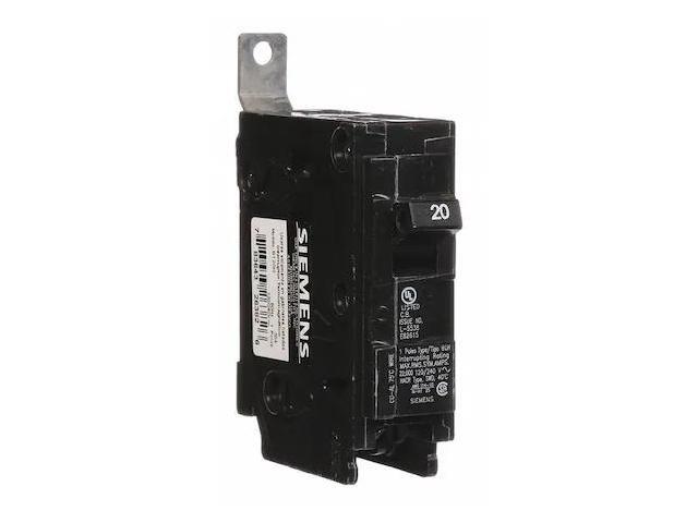 SIEMENS B120H Miniature Circuit Breaker, BL Series, 20A, 1 Pole, 120/240V AC,