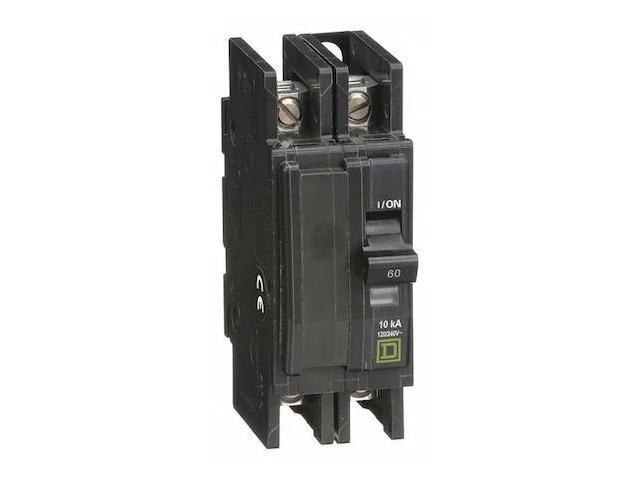 SQUARE D QOU260 60 A Surface/DIN Rail Standard Miniature Circuit Breaker, 48V