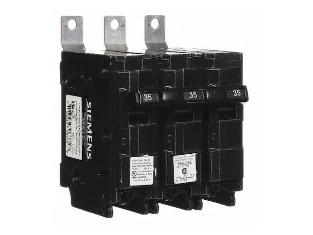 SIEMENS B335 Miniature Circuit Breaker, BL Series, 35A, 3 Pole, 240V AC, 10kA
