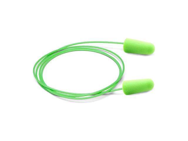 Moldex Pura-Fit Single-Use Earplugs Corded 33NRR Bright Green 100 Pairs 6900