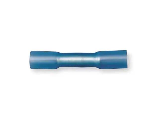 3M MH14BCX Butt Splice Wire Connector, 14 AWG Max, Blue, Polyolefin Insulation,