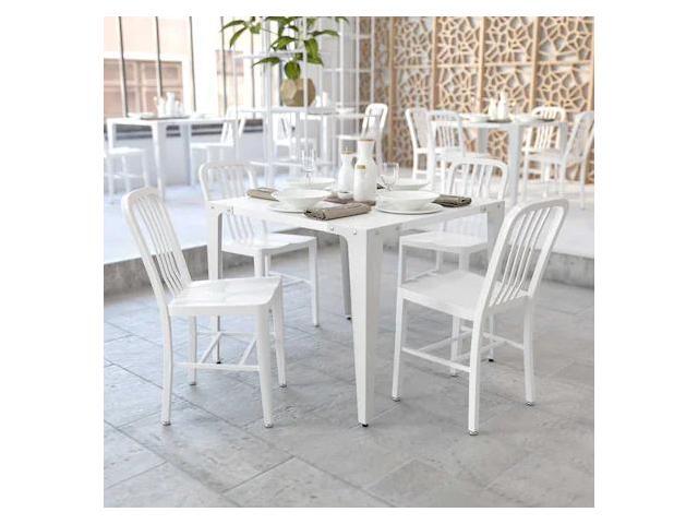 Flash Furniture Colorful Restaurant Chair White 2 Pack (2CH6120018WH)