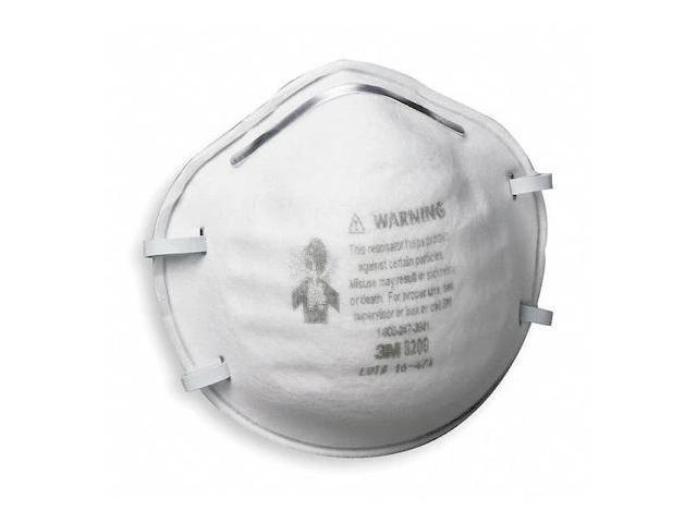 3M 8200 N95 Disposable Respirator, 8200, Dual Headstrap, Polyisoprene Strap,