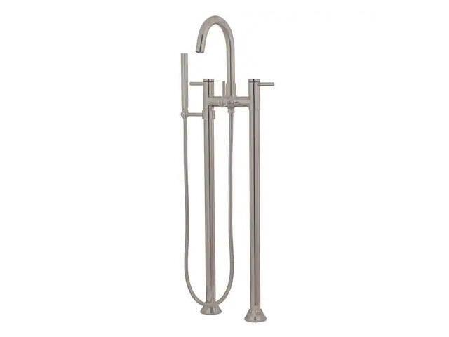 Kingston Brass KS8358DL Concord Floor Mount Tub Filler with Hand Shower, Satin N