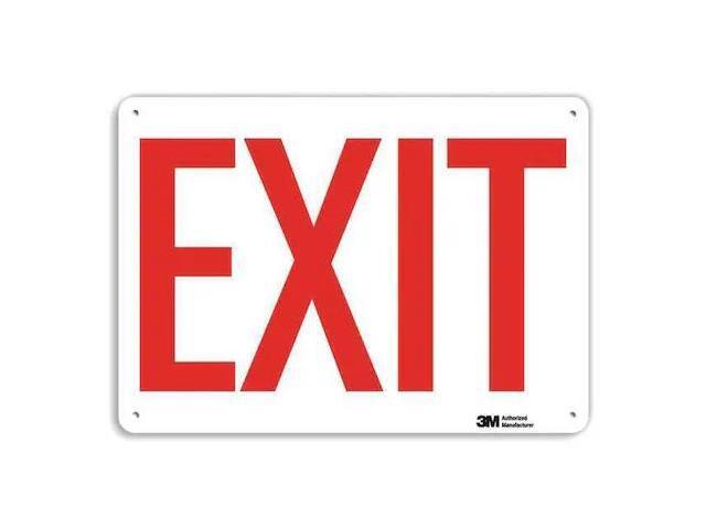 LYLE U1-1008-NA_10x7 Exit Sign, Recycled Aluminum, 10' W, 7' H, Exit, White