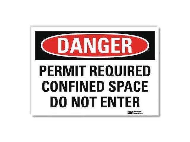LYLE U1-1009-RD_14X10 Danger Sign,14x10 In.,English, U1-1009-RD_14X10
