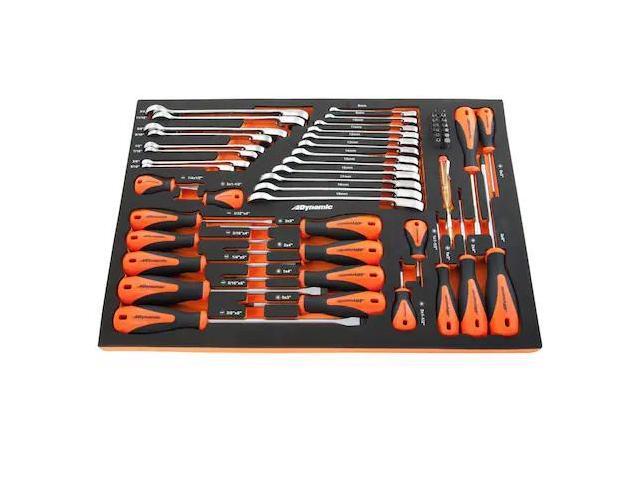 DYNAMIC D096001-FT3T Tools 41Pcs Screwdriver & Ratcheting Wrench Set W/ Foam