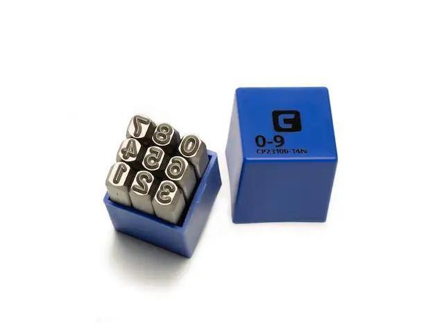 CAPRI TOOLS CP23100-14N Professional 1/4 in Number Stamp Set, 9 pcs