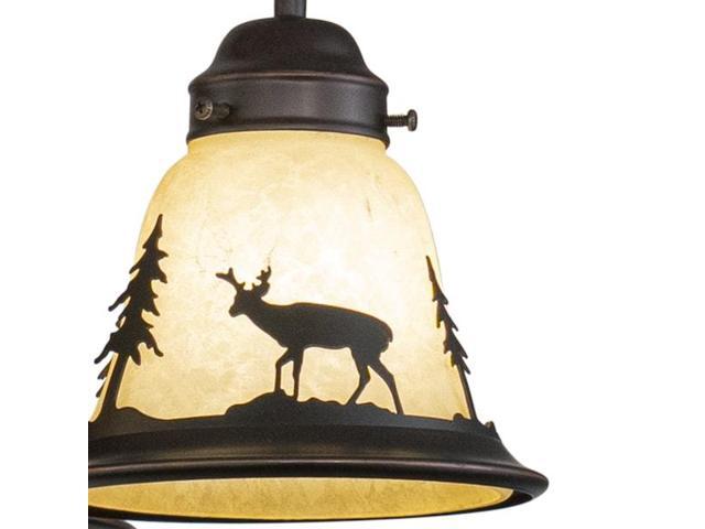 Bryce 3L LED Bronze Rustic Deer Mini Chandelier or Fan Light Kit