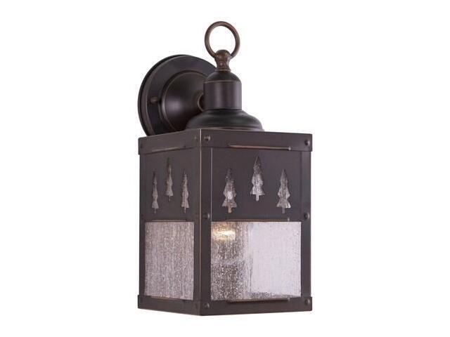 Yosemite 1 Light Bronze Rustic Tree Outdoor Wall Lantern Clear Glass