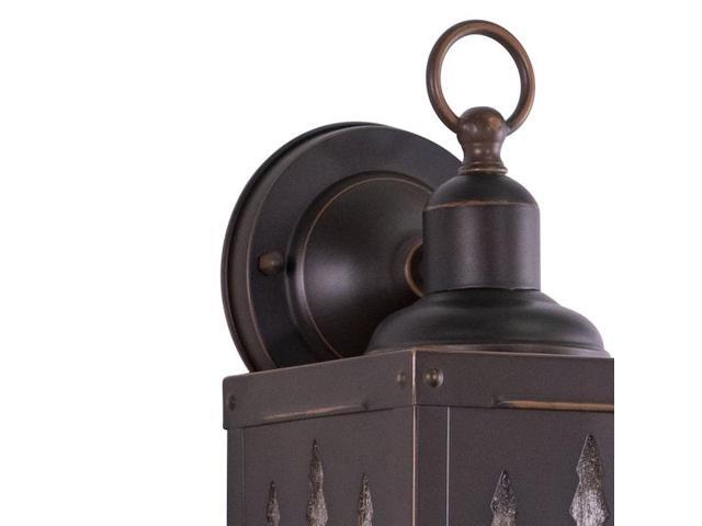 Yosemite 1 Light Bronze Rustic Tree Outdoor Wall Lantern Clear Glass