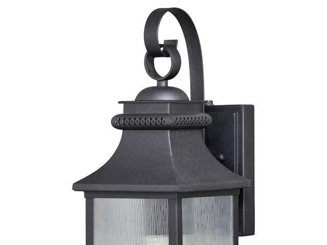VAXCEL T0473 Cambridge 1 Light Dusk to Dawn Bronze Outdoor Wall Lantern Clear
